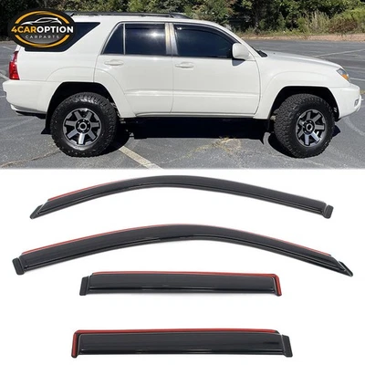 In-Channel Window Visors Fits 03-09 Toyota 4Runner Rain Sun Guard Vent Deflector Foto 1 de 4