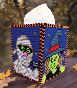 Made to order. Monster Plastic Canvas Tissue Box covers. - Picture 1 of 2