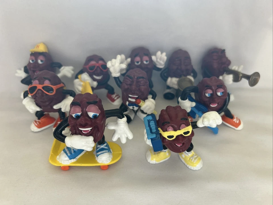 LOTE de 10 ~ Anos 80 1988 Calrab Vintage California Passas Figuras de Brinquedo PVC - Imagem 1 de 4