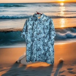 Quiksilver Waterman Collection Button Up Floral Print Shirt Size XL Beach Casual - Picture 1 of 5