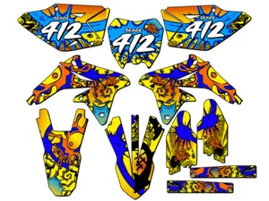 2008-2017 RMZ 450 ZANY Yellow Senge Graphics Kit Compatible with Suzuki - Picture 1 of 10