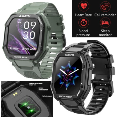 Waterproof Sport Smart Watch Men Bluetooth Fitness Tracker Outdoor Bracelet - Image 1 of 4