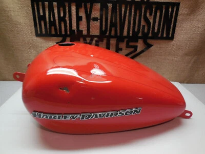 *DAÑOS* OEM HARLEY 18-23 SOFTAIL BREAKOUT RENDIMIENTO NARANJA TANQUE DE COMBUSTIBLE 2020 Foto 1 de 4