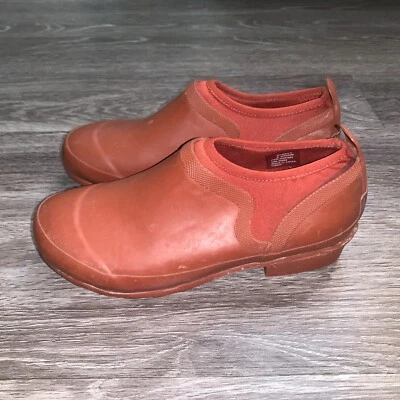 Mujer L.L. Botas de agua de goma de nailon rojo frijol talla 8 Foto 1 de 4