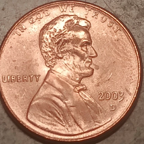 2003 D Brilliant Red Uncirculated (BU) Lincoln Memorial Cent (Penny) Cover