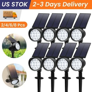 2-8 Pack Solar 54-LED Flood Lamp Spotlights Outdoor Garden Wall Landscape Lights - Picture 1 of 24