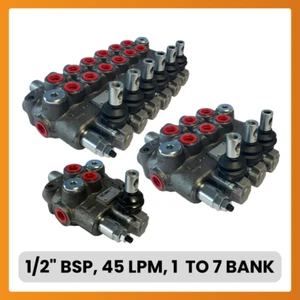 1/2 " Bsp , 1 - 7 Banca Idraulico Monoblocco Valvola, 45 Lpm , D / Agendo, Molla - Foto 1 di 8