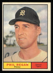 Phil Regan1961ToppsDetroit Tigers439Baseball Card
