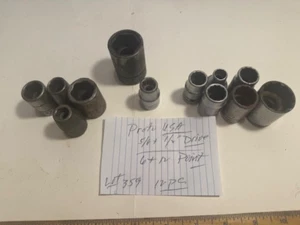 MADE USA -VINTAGE PROTO SOCKET LOT (12 PCS) 1/2" & 5/8" DRIVE - 6 - 8 - 12 POINT - Picture 1 of 12