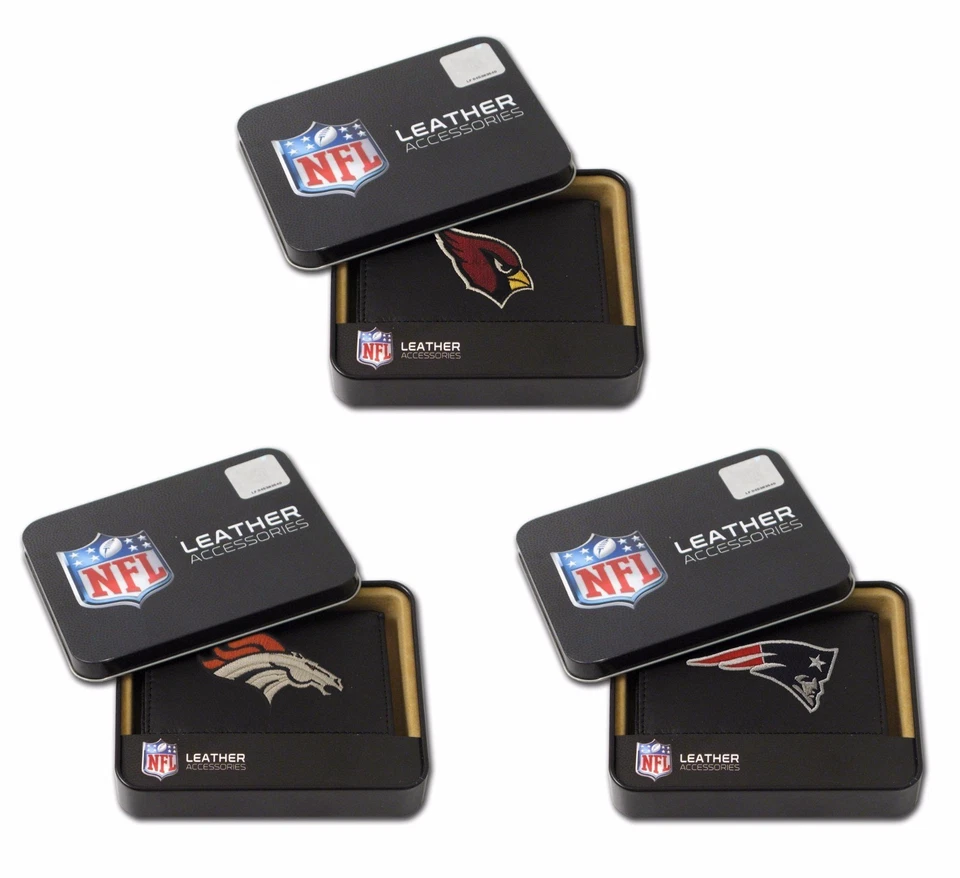 NFL Team Logo Embroidered Leather TRIFOLD Wallet   * Pick Your Team * - Image 1 of 2
