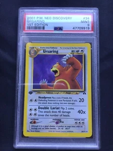 Pokemon Cards: 1st Edition Neo Discovery Rare: Ursaring 34/75: PSA 9 - Picture 1 of 6