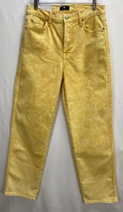 Jeans donna 7 For All Mankind GIALLO 29 VITA ALTA CROPPED DRITTO LAVAGGIO ACIDO - Foto 1 di 11