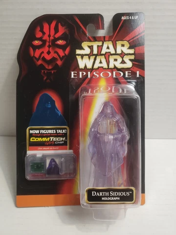 Star Wars 1999 Hasbro Episode 1 Darth Sidious Holograph 3.75” Figure New (1) Cover