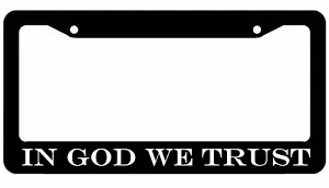 In God We Trust License Plate Frame - 2A Second Amendment - Foto 1 di 2