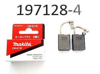 OEM Genuine MAKITA Carbon Brush Set 197128-4 CB-218 HM1802 H1812 GA9060 GA7060 • 14.99$