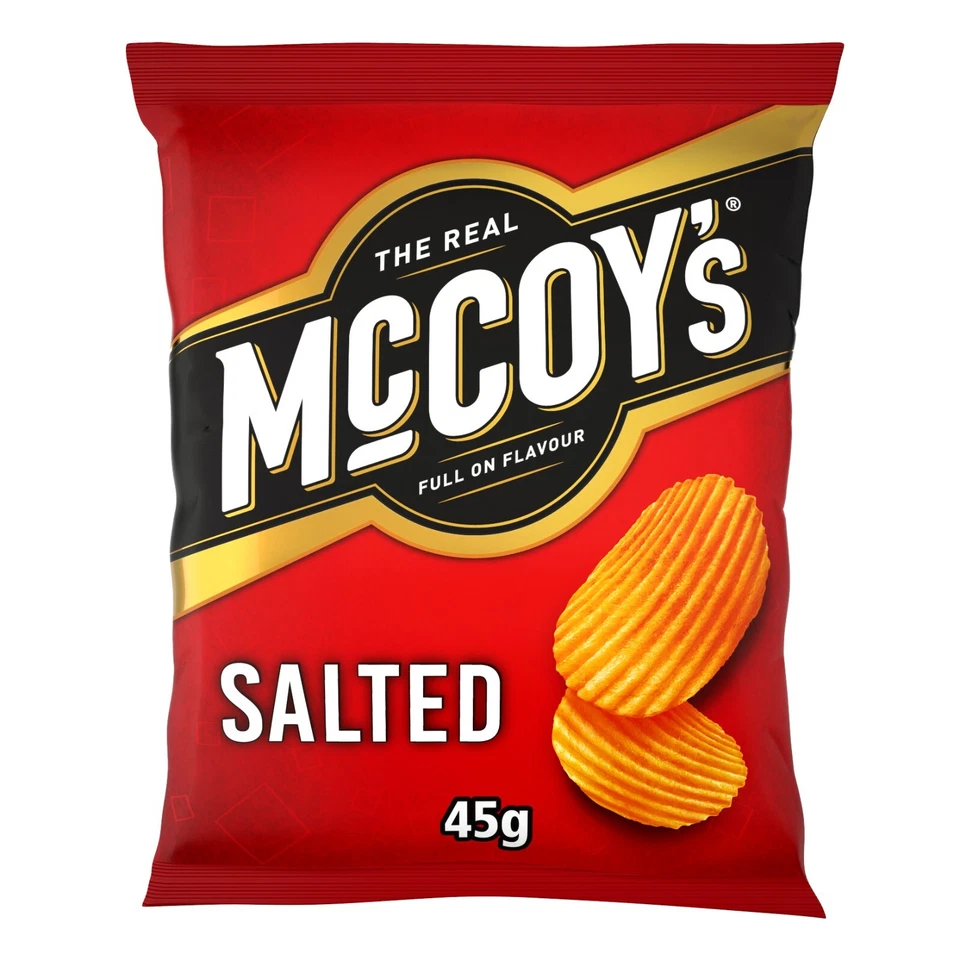 McCoys Ready Salted Grab Bag Crisps 36 x 45g Bags - Image 1 of 1