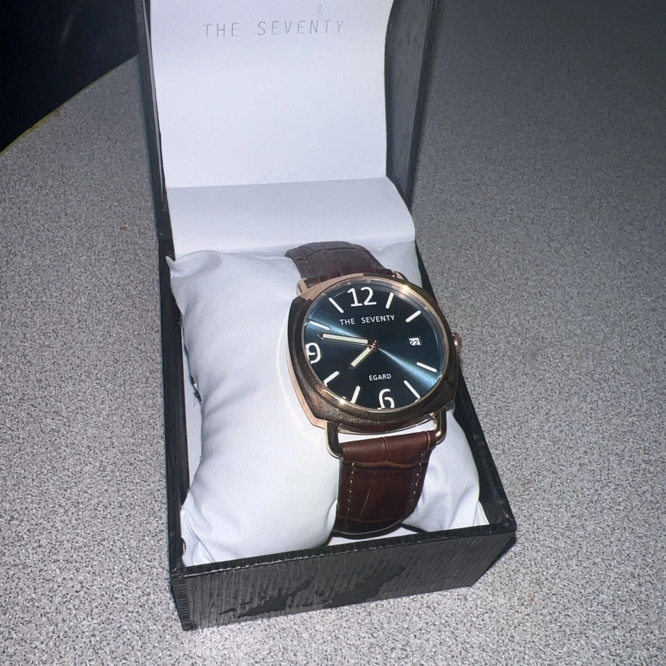 Cuero marrón dorado rosa Egard The Seventy para hombre Foto 1 de 3