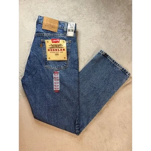 Pantalones de mezclilla azules calce regular Levis 505 naranja Levis 505 de colección para hombre talla 36x32 nuevos con etiquetas - Imagen 1 de 15
