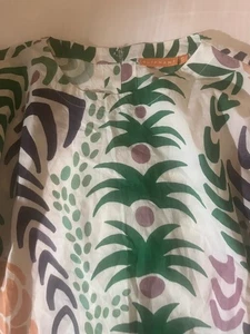 Top OLIPHANT Algodón Puff Estampado Tropical Manga Cuello Redondo Talla Pequeña - Imagen 1 de 9