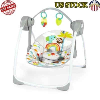 Columpio Portátil para Bebé con Barra de Juguete 6 Velocidades Compacto Plegable Diseño Melodías Nuevo Foto 1 de 4