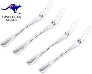 5.3In 4-Piece Salad Forks Set 18/10 Stainless Steel Cocktail Appetizer Dessert F - Picture 1 of 12