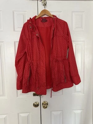 Merona Polka Dot Red Raincoat Jacket  Size XXL - Image 1 of 4