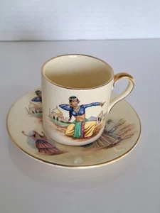 Vintage Royal Winton National Dances Tea Cup And Saucer Made In England  - Bild 1 von 14