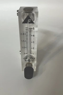 Medidor de flujo de nitrógeno Fisher 52-194808-00 -LPM/SCFH Foto 1 de 4