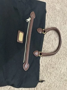 Hartmann Black Canvas/Leather Trim Day tote travel bag - Picture 1 of 6