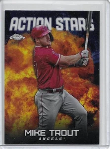 2023 Topps Chrome Update #ASC-29 Mike Trout Action Stars Insert Refractor Angels - Bild 1 von 2