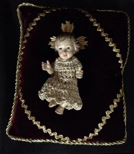 Kleines Jesuskind 4 Zoll Handarbeit... Handarbeit schönes Geschenk zu Weihnachten - Bild 1 von 4