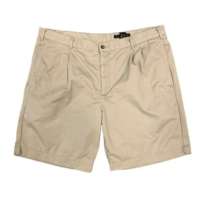 Pantalones Cortos de Golf Greg Norman Plisados Para Hombre Talla 40 Beige 100% Algodón 9.5" Entrepierna Foto 1 de 4
