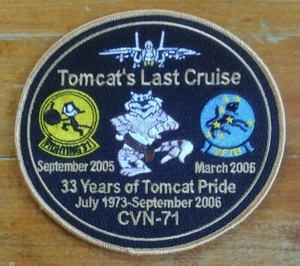 TOPPA militare Tomcat's Last Cruise USS Roosevelt CVN 71 ~ 33 ANNI Tomcat PRIDE - Foto 1 di 6