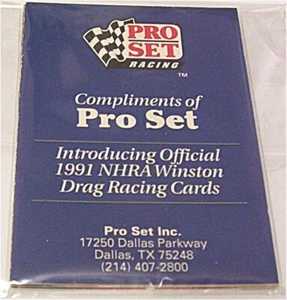 1991 Pro Set NHRA Drag Racing Promo Prototype Card Pack 6 cards - Picture 1 of 3