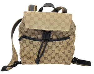 Authentic Gucci GG Canvas Brown Mini Drawstring Backpack NS040887 - Picture 1 of 19