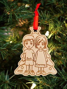 Personalized Boy and Girl Christmas ornament. The perfect gift - Picture 1 of 1