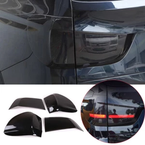 Smoke Black ABS Rear Tail Light Lamp Guards Cover Trim For BMW X5 F15 2014-2018 - Picture 1 of 16