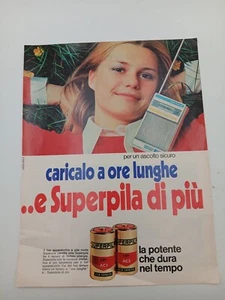 Ritaglio Pubblicità del 1972 Superpila la potante che dura nel tempo - Picture 1 of 1