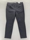 Sonoma Pants Women's 14 Short Gray Soft Stretch Fabric Skinny Leg Ankle Pants