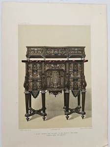 1858 ART TREASURES BOOK Mostra Stampa Cromo ARMADIO PALLA FRANCESE HM REGINA - Foto 1 di 5