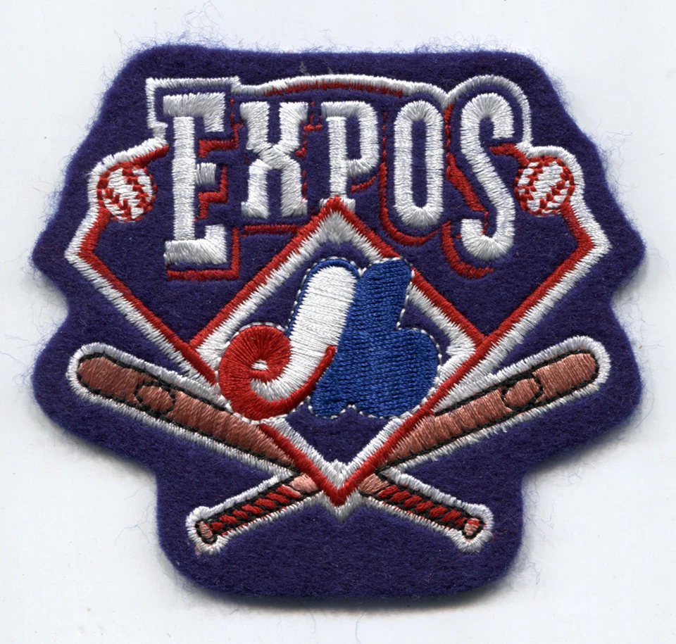 MONTREAL EXPOS MLB BASEBALL VINTAGE 3.5" CROSSED BATS TEAM LOGO PATCH - Image 1 of 1