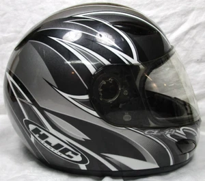 used black/grey/white HJC MBII CL-14 motorcycle helmet -size Medium - Picture 1 of 12