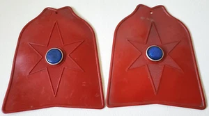 Vintage Pair Bicycle Red Rubber Mud Fender Flap - Picture 1 of 4