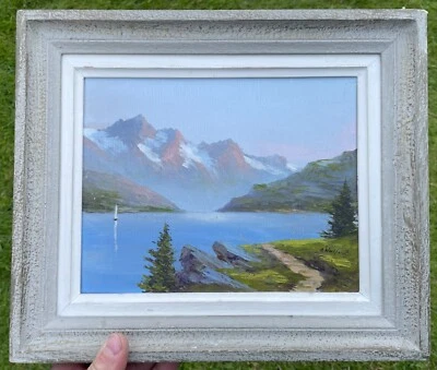 ASTRID WALFORD (1907-1984) LAC DE MONTAGNE ALPES ANNECY LE BOURGET A IDENTIFIER - Photo 1/4