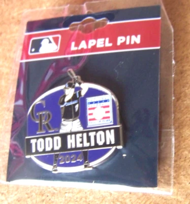 2024 Hall of Fame Induction pin Todd Helton Colorado Rockies c45101 - Image 1 of 4
