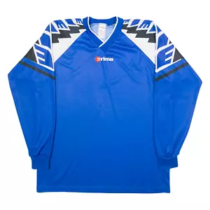 Maglia uomo ERIMA blu manica lunga scollo a V L - Foto 1 di 6