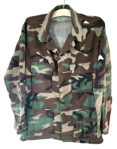 Vintage US Army Combat Coat Camouflage Woodland Pattern Size Medium Long BDU - Picture 1 of 6
