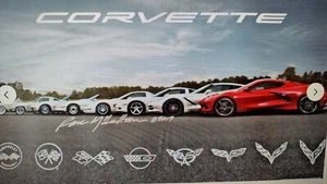 NEW (2) C8 Corvette Poster - 2 sided Authentic GM CORVETTE EVOLUTION 24" x 36" - Picture 1 of 2