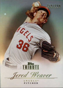 2012 Tribute Bronze #87 Jered Weaver SER #/299 Los Angeles Angels BX T1T - Imagen 1 de 2