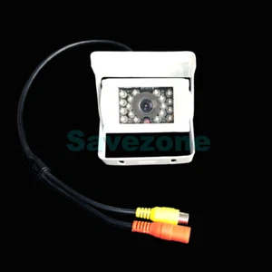 12V/24V White 18 LED Night Vision Car Truck Bus Rear View Reversing Camera - Imagen 1 de 7